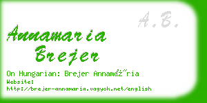 annamaria brejer business card